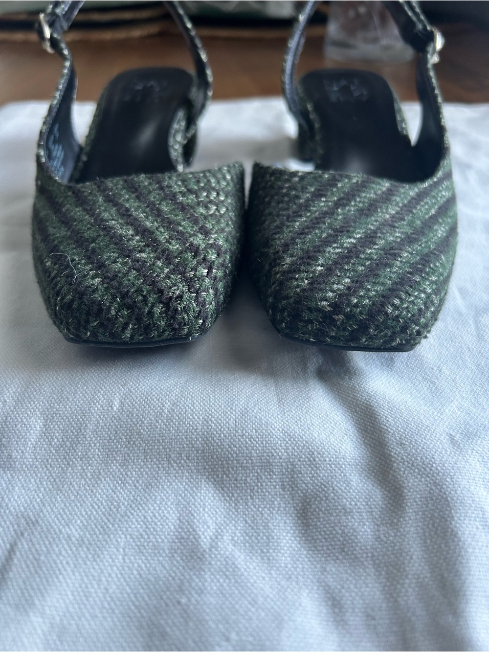 Naturalizer Green Tweed Slingback Pumps - Picture 6 of 8